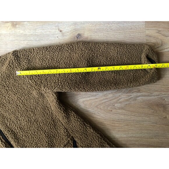 LEVEL 8-WOMENS BROWN COZY FULL ZIPUP CLOSURE SIDE POCKETS SHERPA SWEATER SIZE XL - Picture 5 of 6